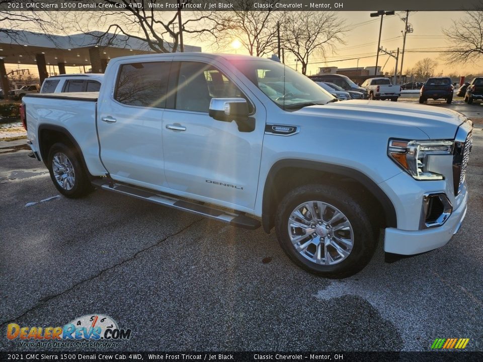 2021 GMC Sierra 1500 Denali Crew Cab 4WD White Frost Tricoat / Jet Black Photo #3