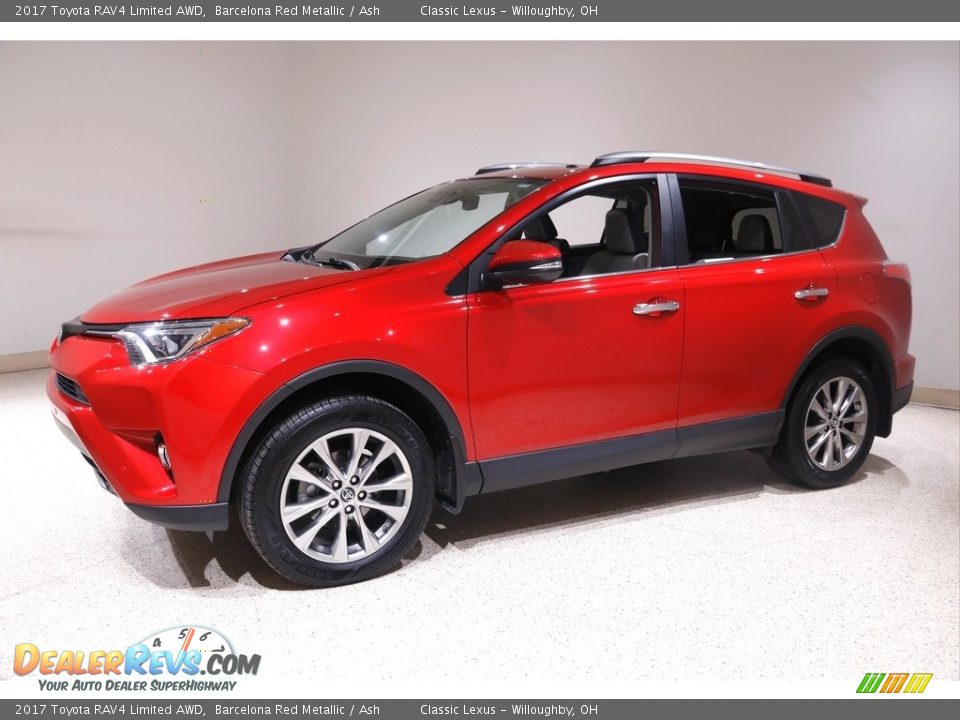 2017 Toyota RAV4 Limited AWD Barcelona Red Metallic / Ash Photo #3