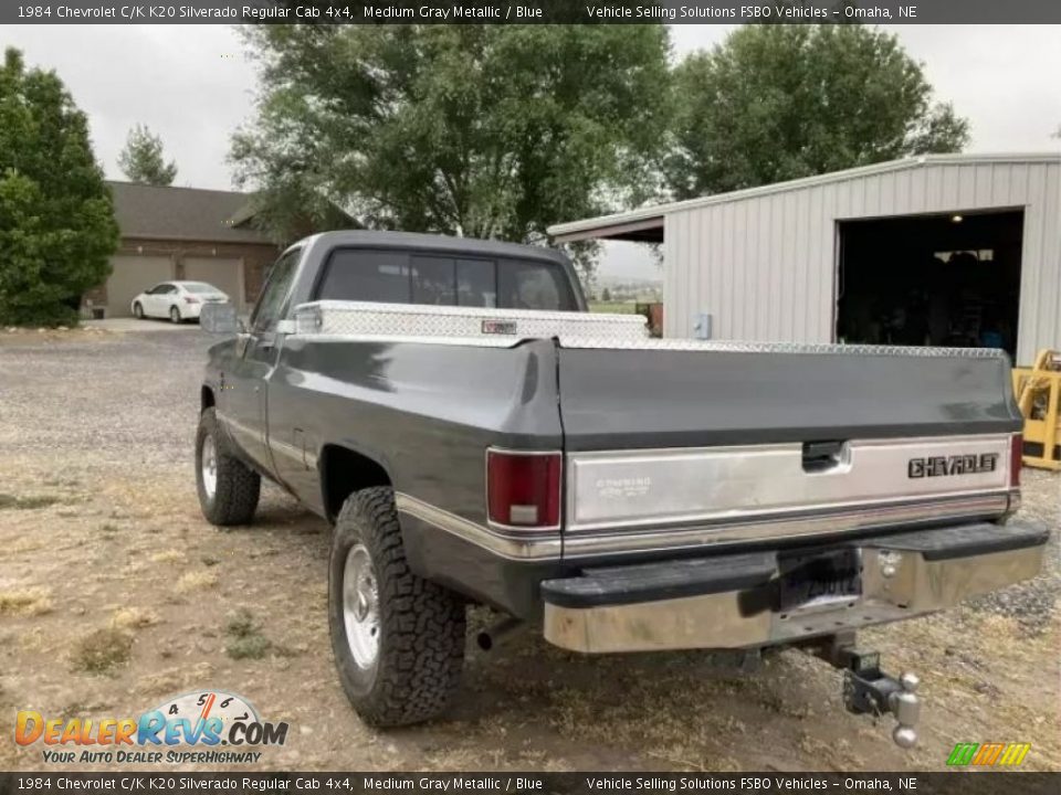 1984 Chevrolet C/K K20 Silverado Regular Cab 4x4 Medium Gray Metallic / Blue Photo #5