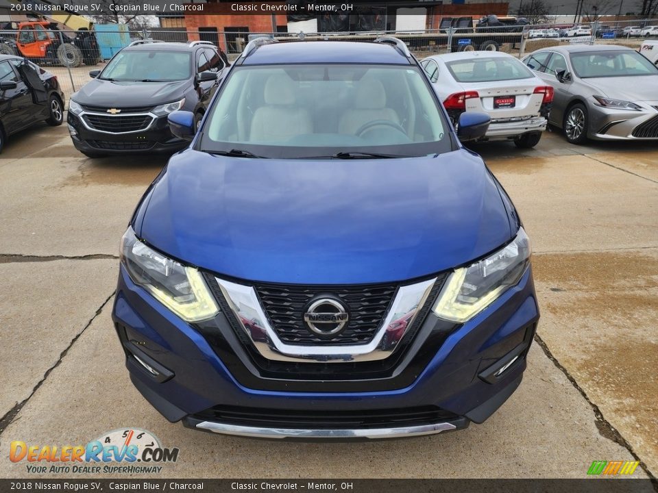 2018 Nissan Rogue SV Caspian Blue / Charcoal Photo #1