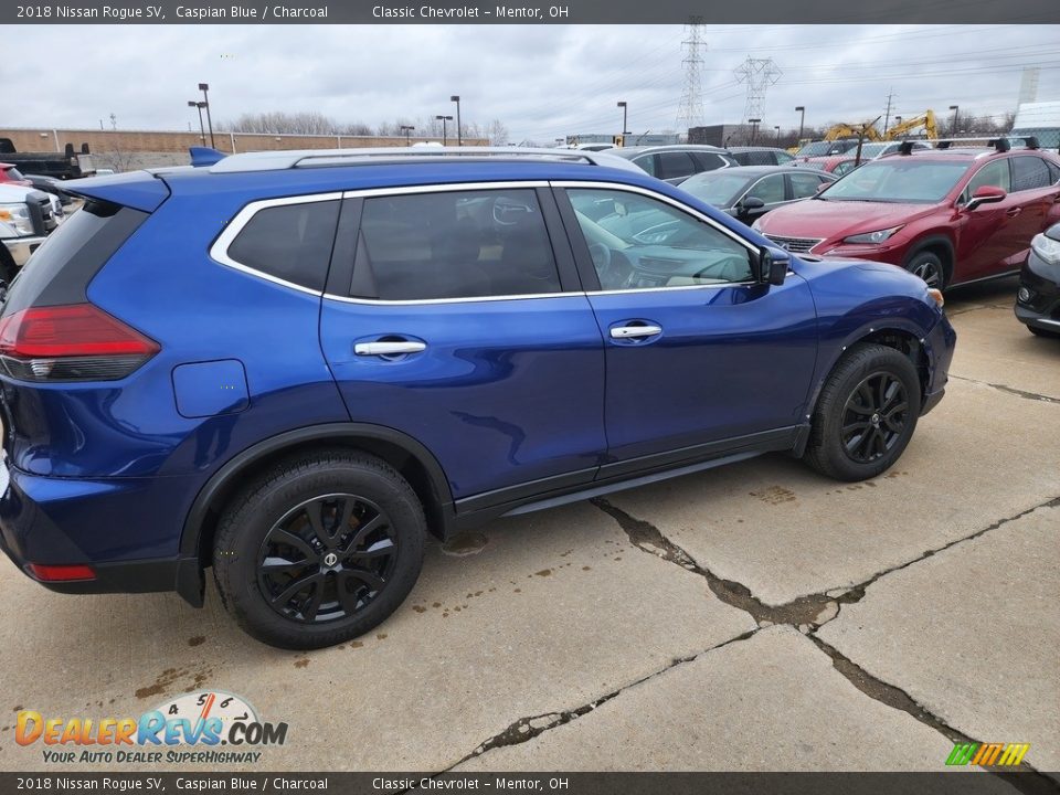 2018 Nissan Rogue SV Caspian Blue / Charcoal Photo #4