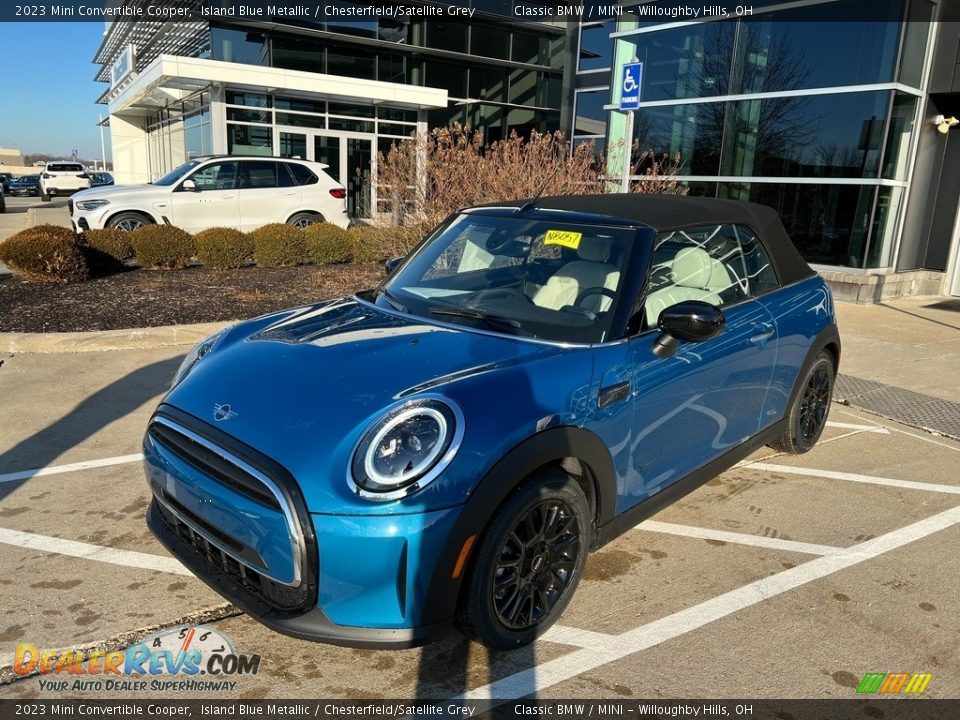 2023 Mini Convertible Cooper Island Blue Metallic / Chesterfield/Satellite Grey Photo #1