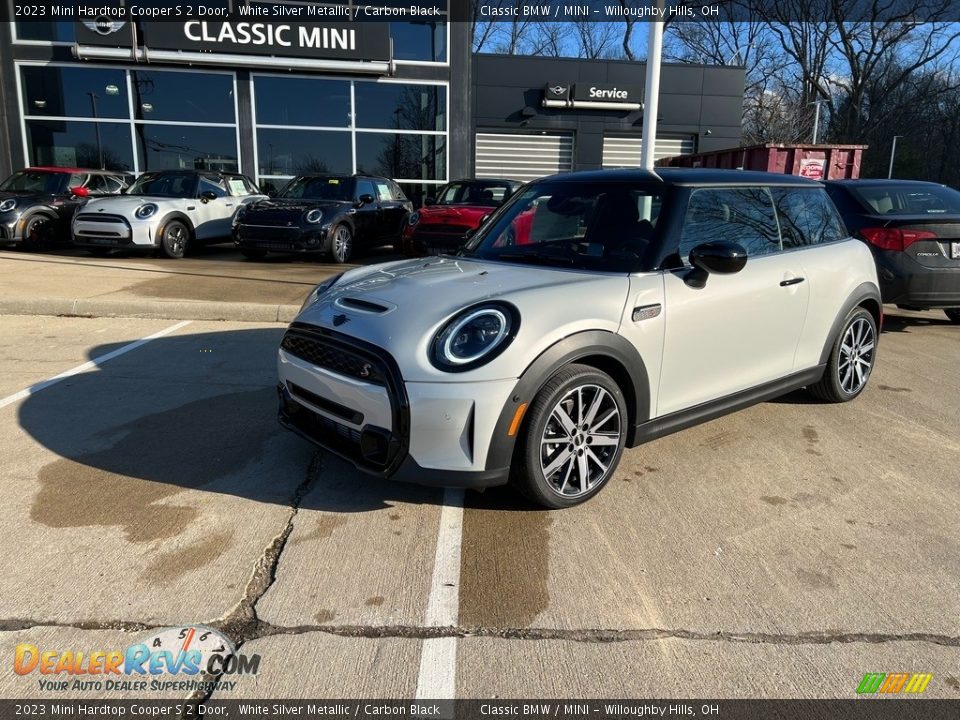 2023 Mini Hardtop Cooper S 2 Door White Silver Metallic / Carbon Black Photo #1