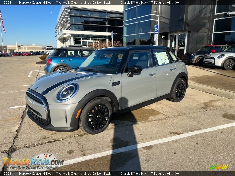 2023 Mini Hardtop Cooper 4 Door Moonwalk Grey Metallic / Carbon Black Photo #1