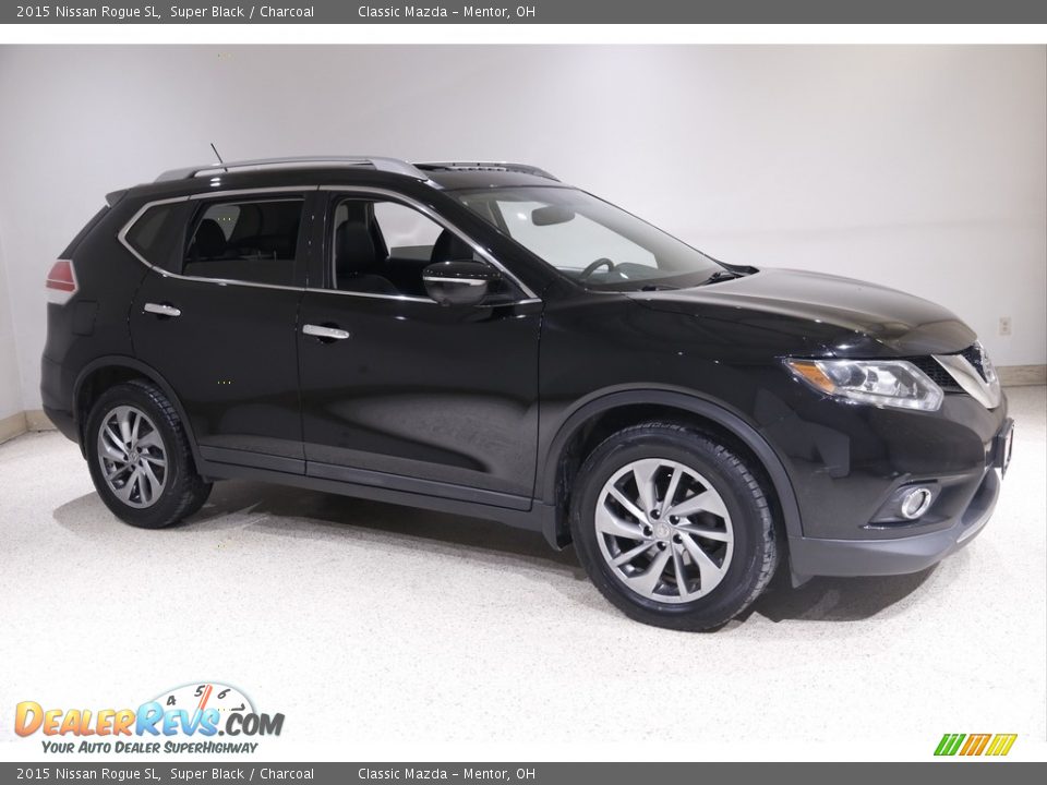 2015 Nissan Rogue SL Super Black / Charcoal Photo #1