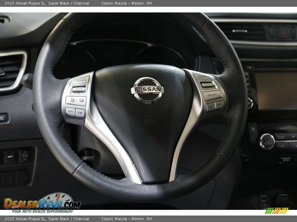 2015 Nissan Rogue SL Super Black / Charcoal Photo #7