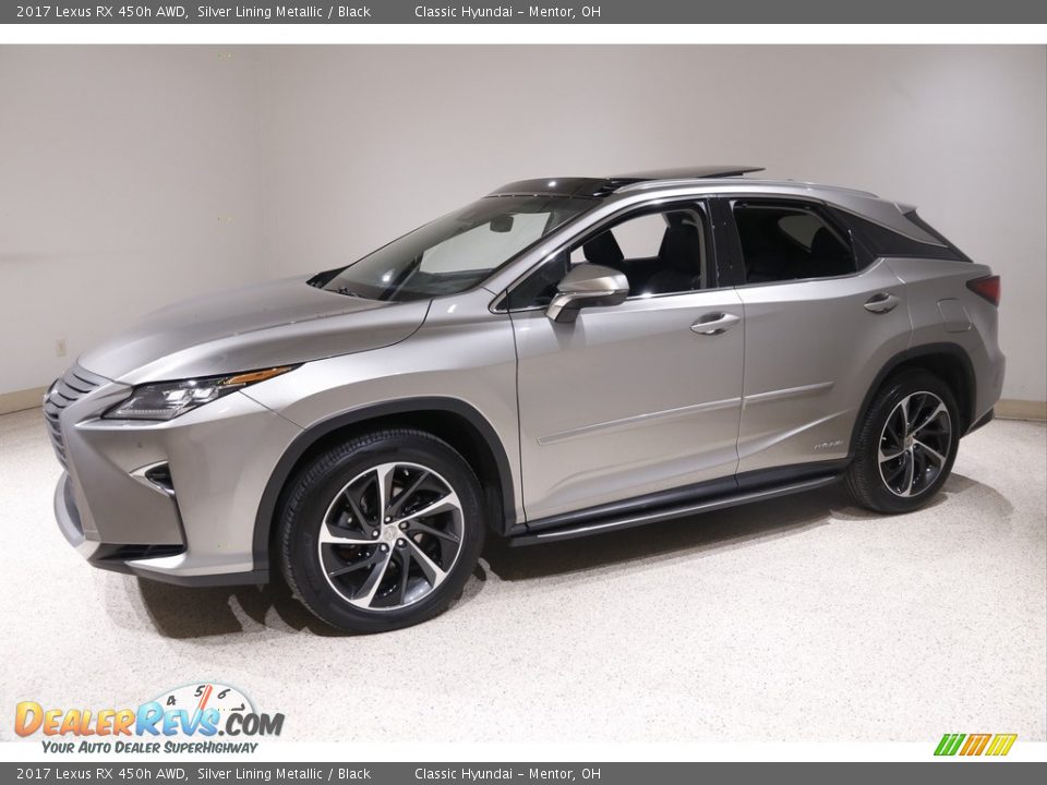 2017 Lexus RX 450h AWD Silver Lining Metallic / Black Photo #3