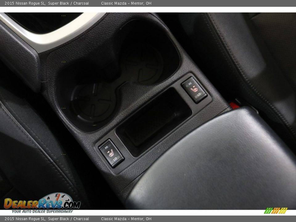 2015 Nissan Rogue SL Super Black / Charcoal Photo #16