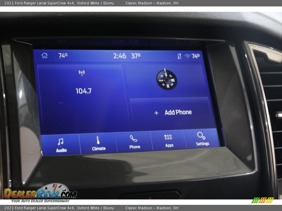 2021 Ford Ranger Lariat SuperCrew 4x4 Oxford White / Ebony Photo #10