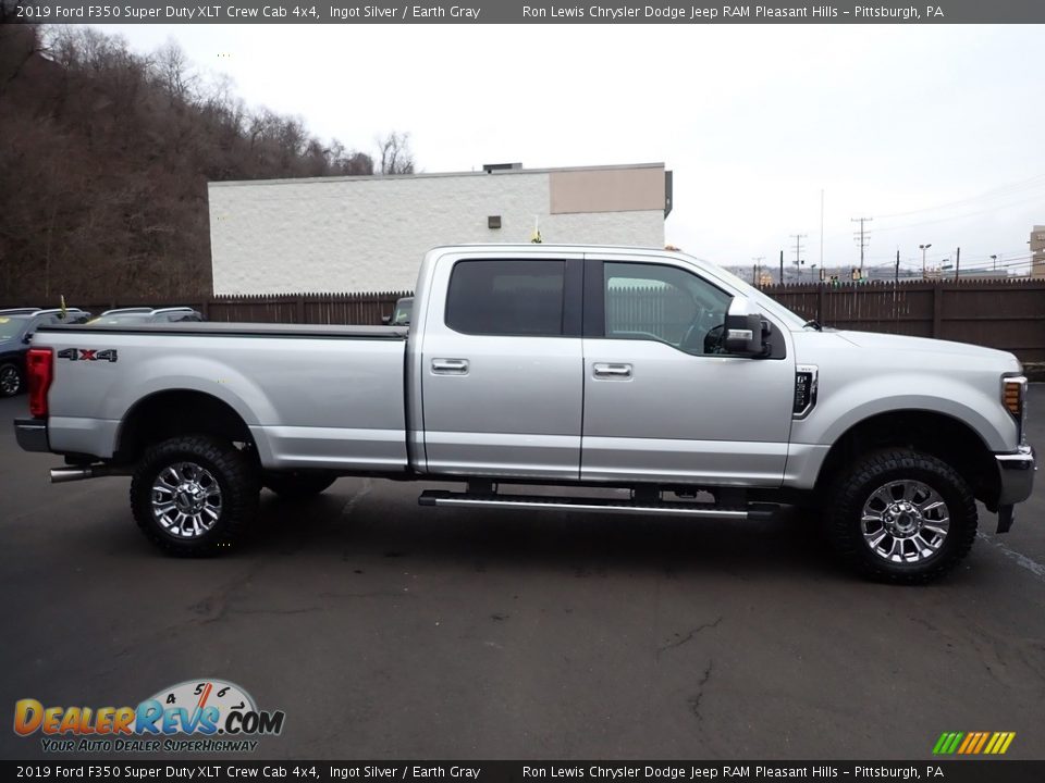 2019 Ford F350 Super Duty XLT Crew Cab 4x4 Ingot Silver / Earth Gray Photo #7