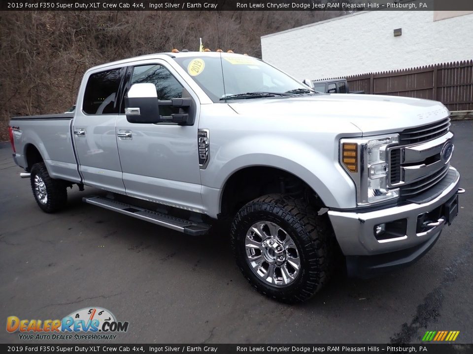 2019 Ford F350 Super Duty XLT Crew Cab 4x4 Ingot Silver / Earth Gray Photo #8