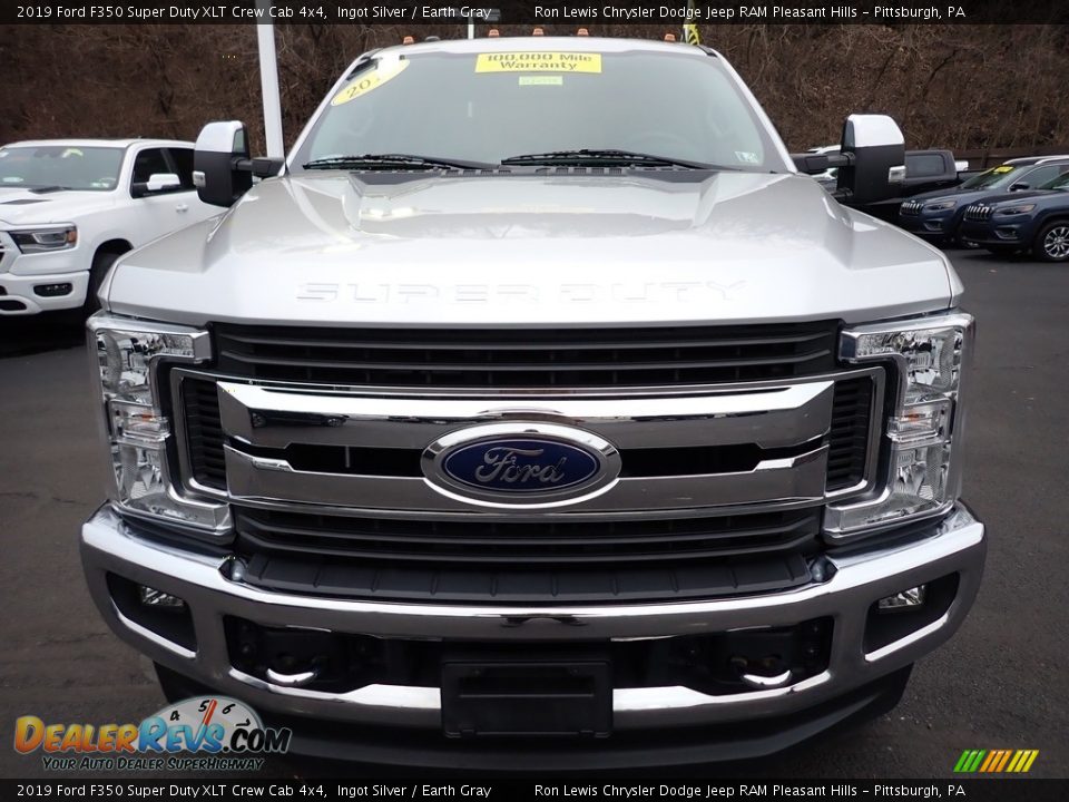 2019 Ford F350 Super Duty XLT Crew Cab 4x4 Ingot Silver / Earth Gray Photo #9