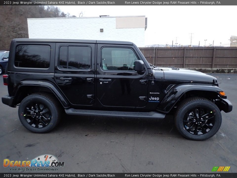 2023 Jeep Wrangler Unlimited Sahara 4XE Hybrid Black / Dark Saddle/Black Photo #7