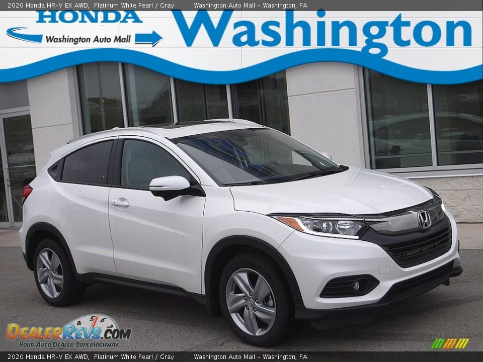 2020 Honda HR-V EX AWD Platinum White Pearl / Gray Photo #1