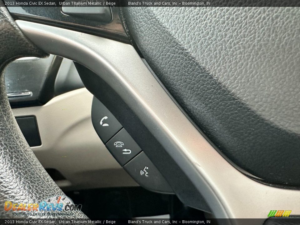 2013 Honda Civic EX Sedan Urban Titanium Metallic / Beige Photo #10