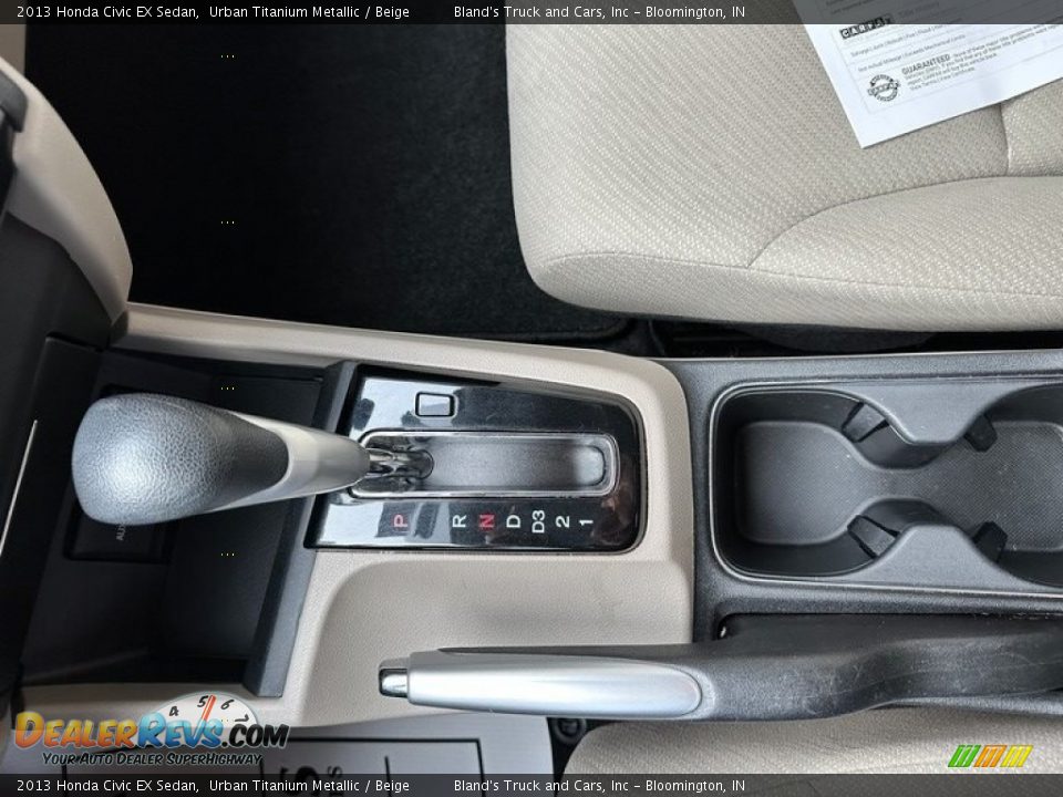 2013 Honda Civic EX Sedan Urban Titanium Metallic / Beige Photo #21