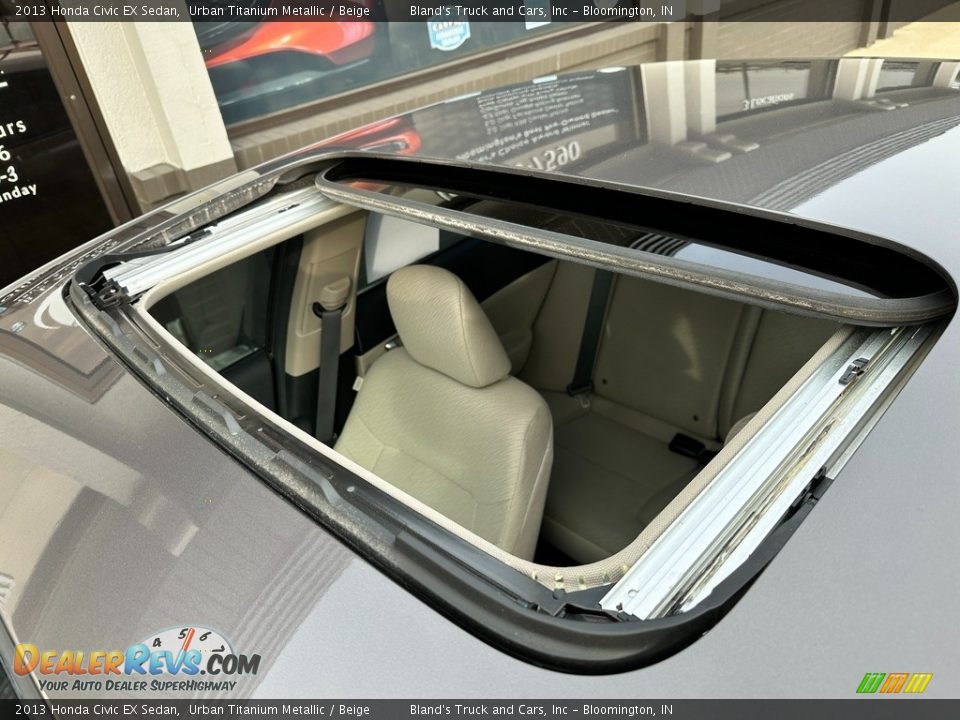 2013 Honda Civic EX Sedan Urban Titanium Metallic / Beige Photo #25