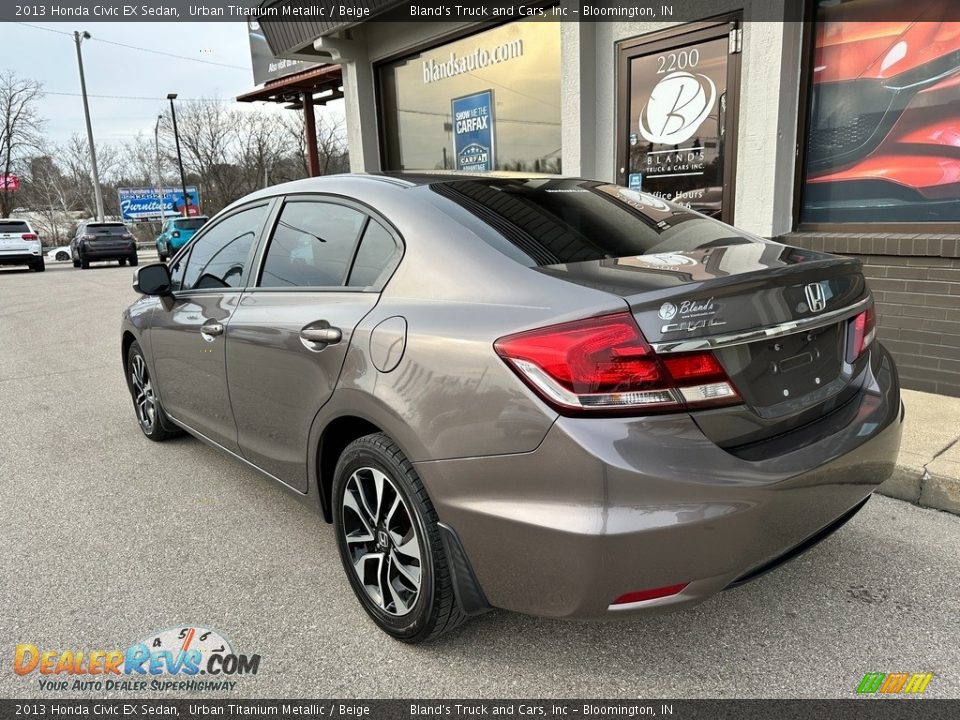 2013 Honda Civic EX Sedan Urban Titanium Metallic / Beige Photo #29