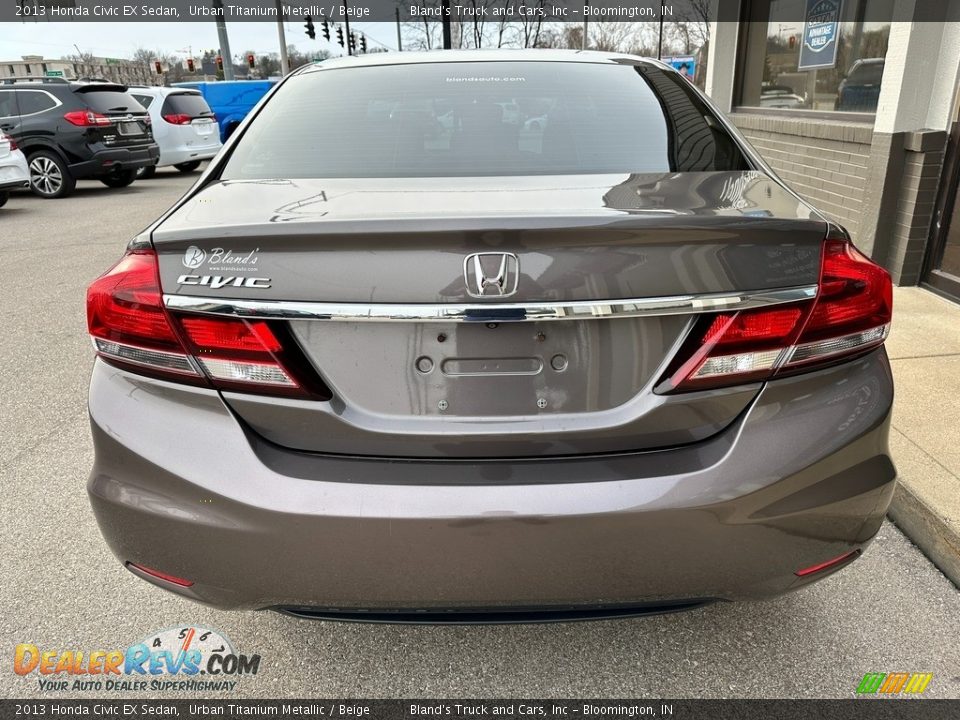 2013 Honda Civic EX Sedan Urban Titanium Metallic / Beige Photo #30