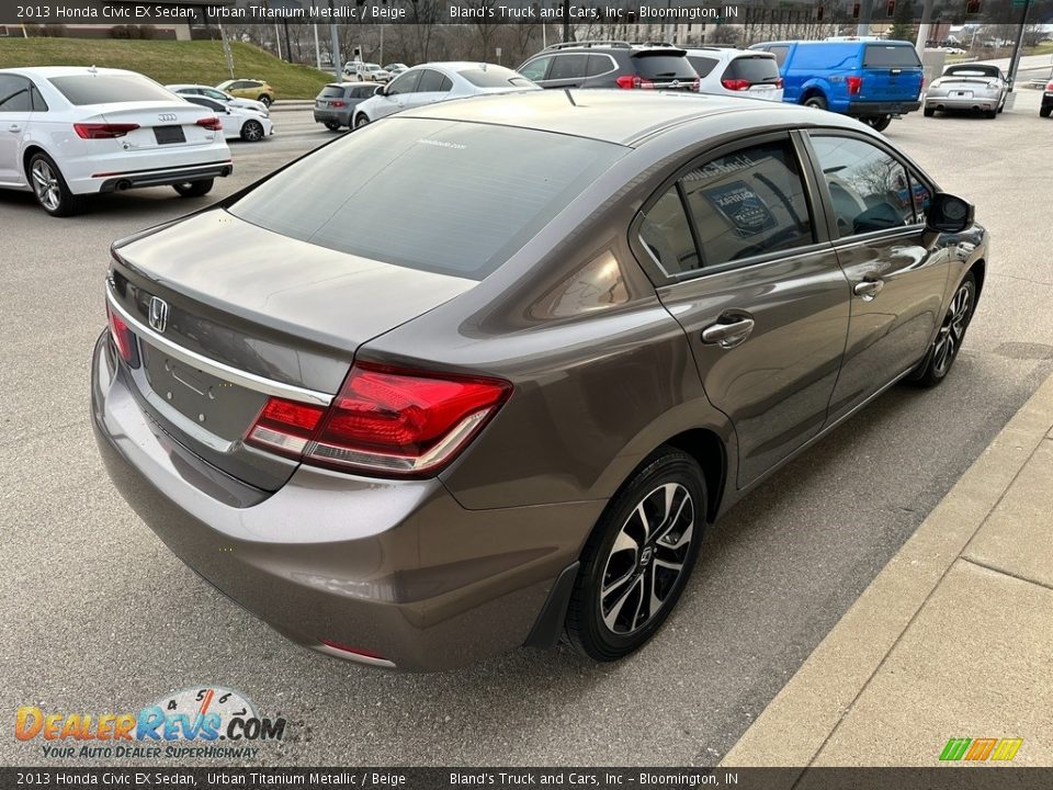 2013 Honda Civic EX Sedan Urban Titanium Metallic / Beige Photo #34