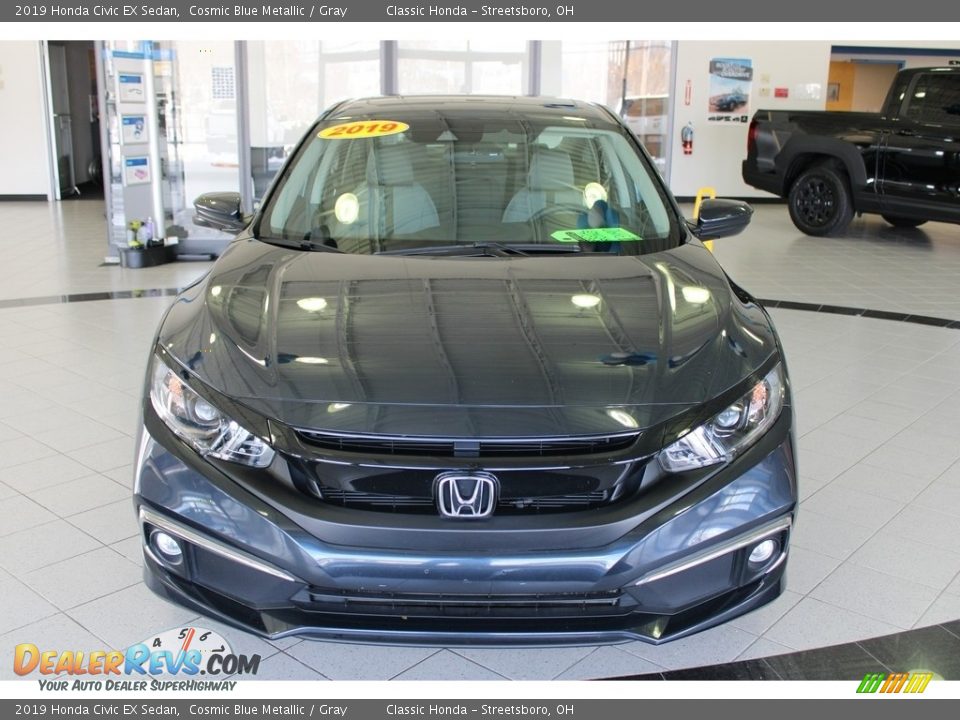 2019 Honda Civic EX Sedan Cosmic Blue Metallic / Gray Photo #2