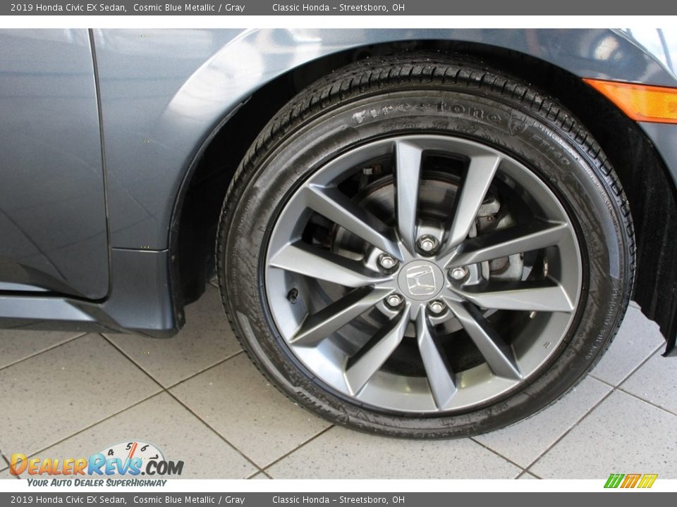 2019 Honda Civic EX Sedan Cosmic Blue Metallic / Gray Photo #5