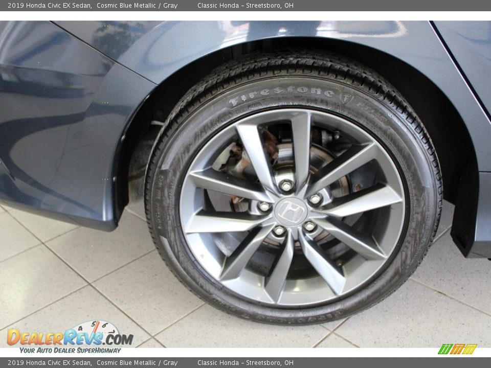 2019 Honda Civic EX Sedan Cosmic Blue Metallic / Gray Photo #6