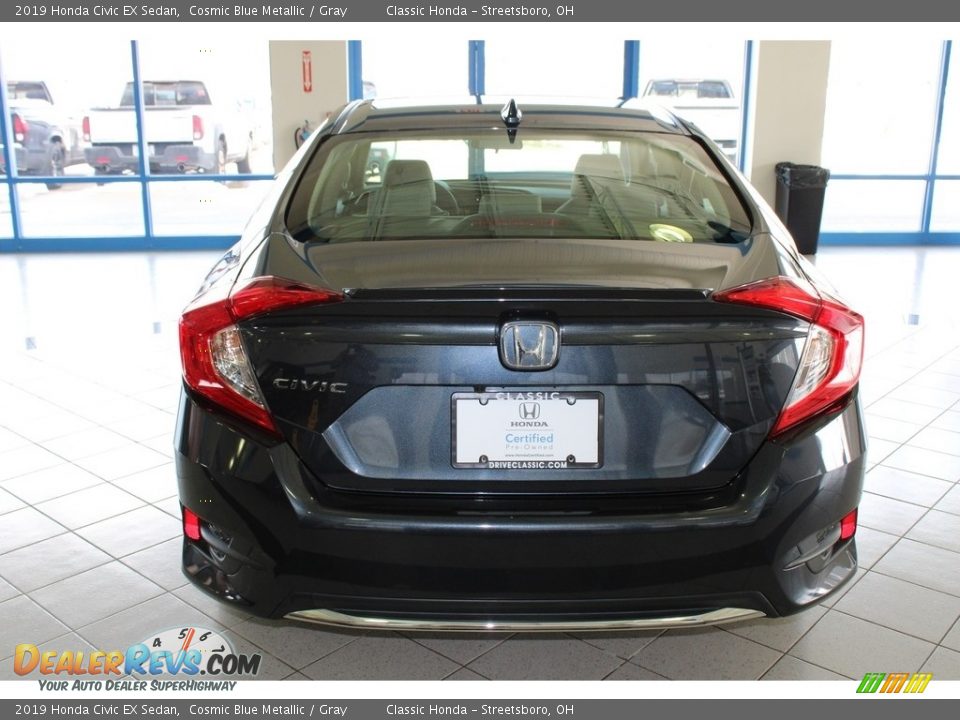 2019 Honda Civic EX Sedan Cosmic Blue Metallic / Gray Photo #8