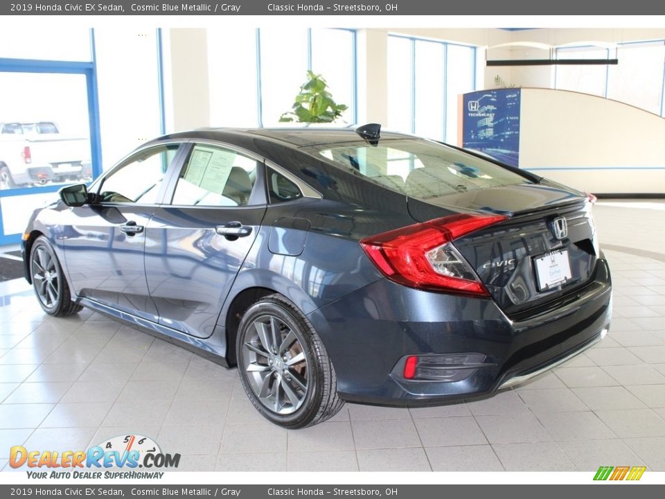 2019 Honda Civic EX Sedan Cosmic Blue Metallic / Gray Photo #9