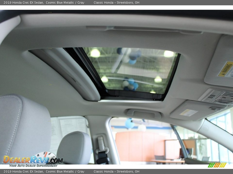 2019 Honda Civic EX Sedan Cosmic Blue Metallic / Gray Photo #17