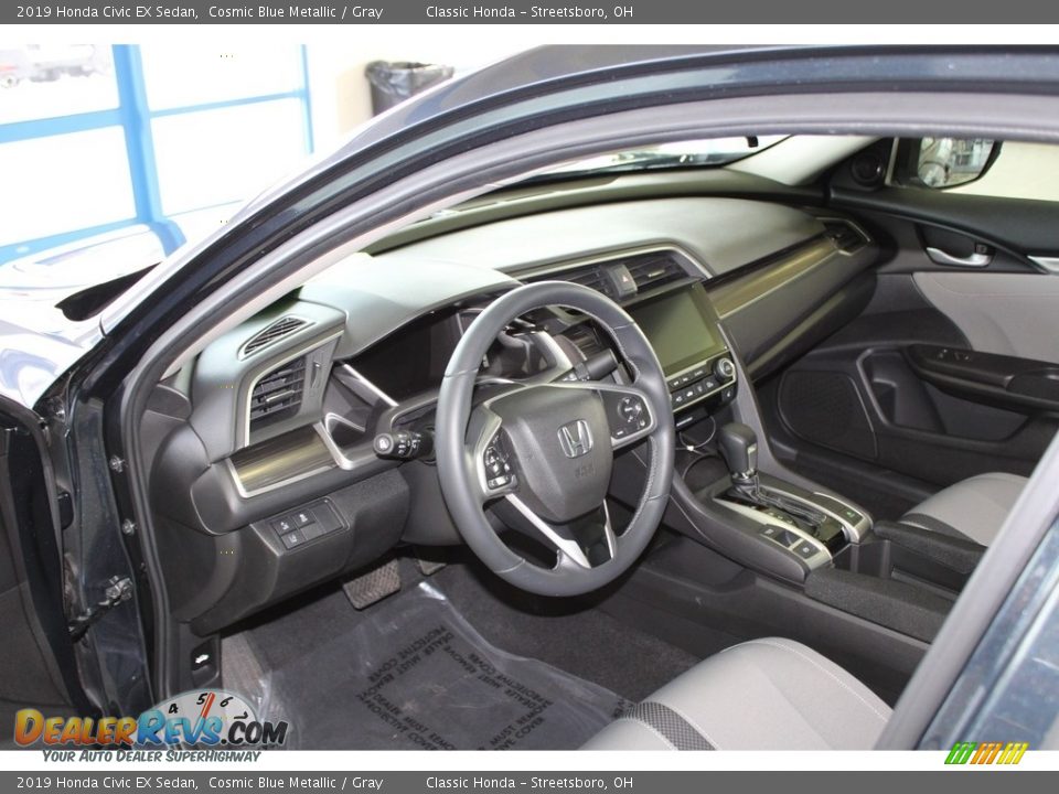 2019 Honda Civic EX Sedan Cosmic Blue Metallic / Gray Photo #27
