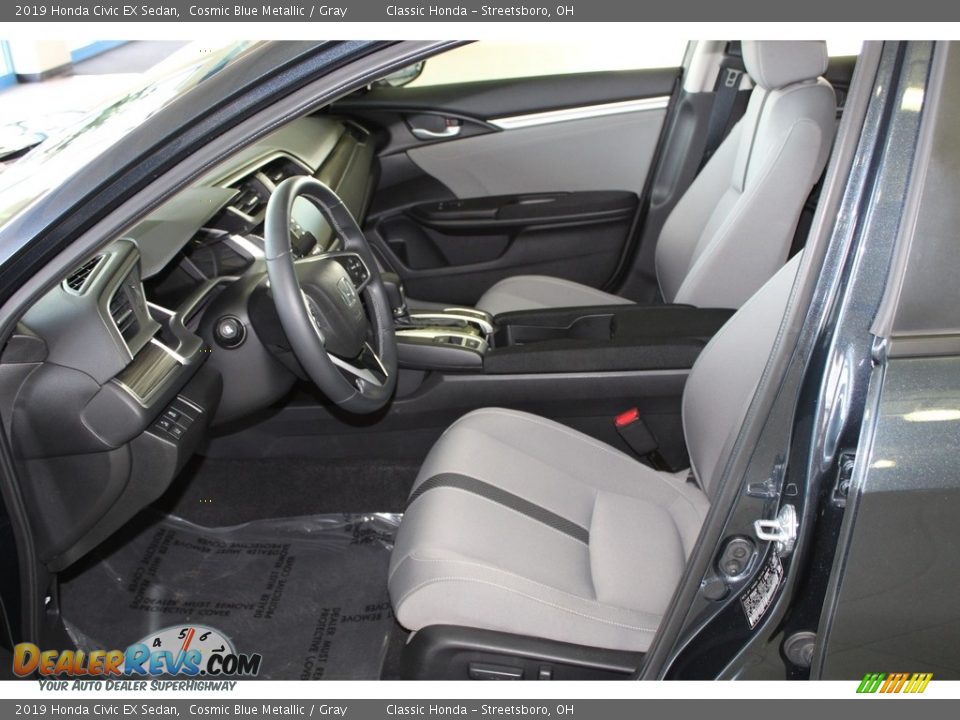 2019 Honda Civic EX Sedan Cosmic Blue Metallic / Gray Photo #28