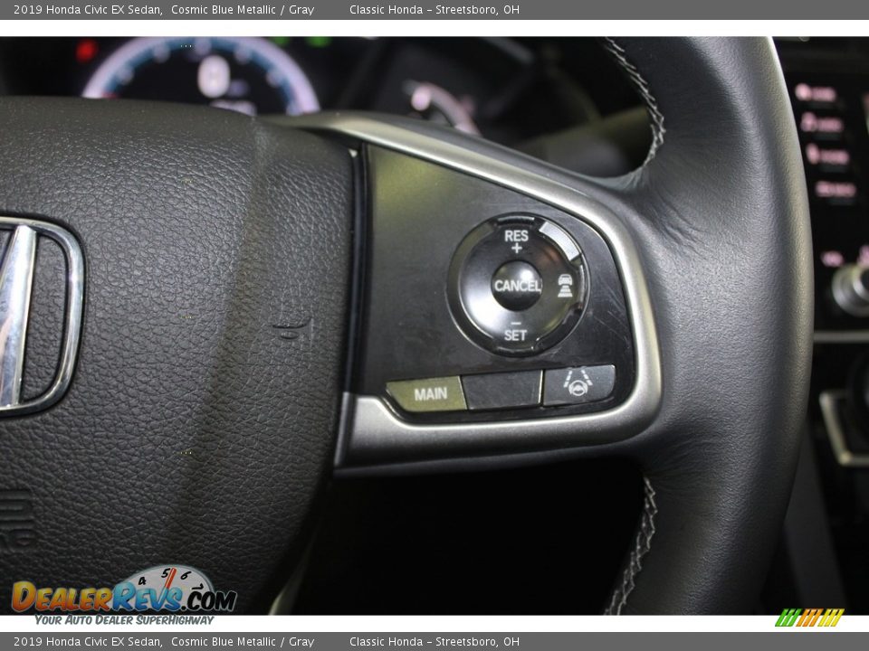 2019 Honda Civic EX Sedan Cosmic Blue Metallic / Gray Photo #32