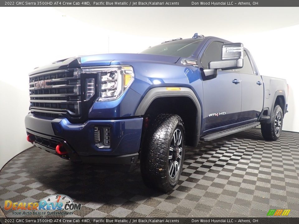 2022 GMC Sierra 3500HD AT4 Crew Cab 4WD Pacific Blue Metallic / Jet Black/Kalahari Accents Photo #8