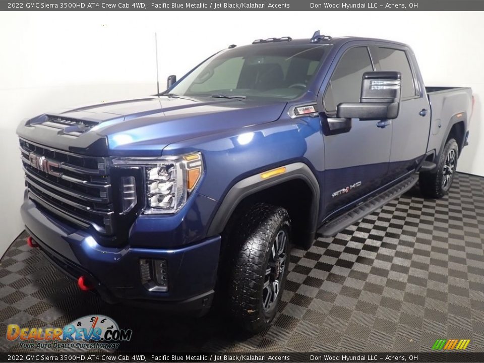 2022 GMC Sierra 3500HD AT4 Crew Cab 4WD Pacific Blue Metallic / Jet Black/Kalahari Accents Photo #9