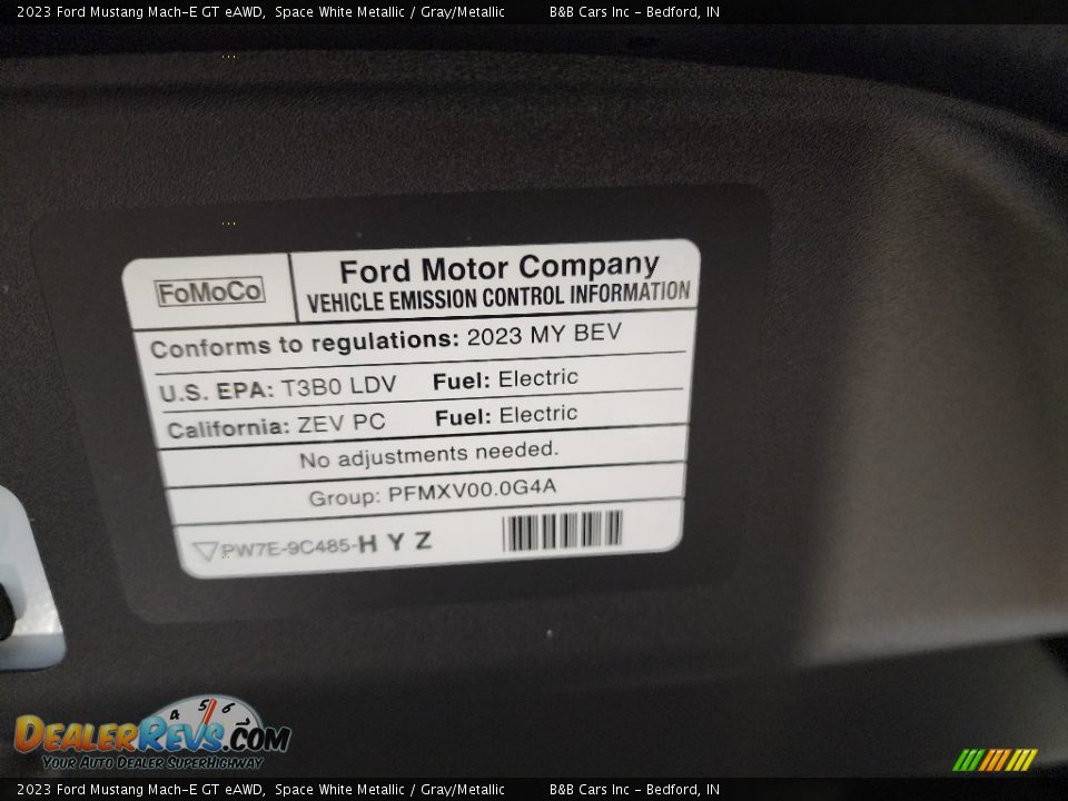 Info Tag of 2023 Ford Mustang Mach-E GT eAWD Photo #30