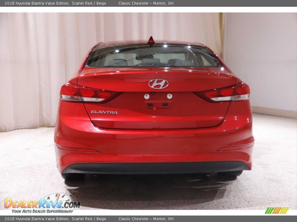 2018 Hyundai Elantra Value Edition Scarlet Red / Beige Photo #17