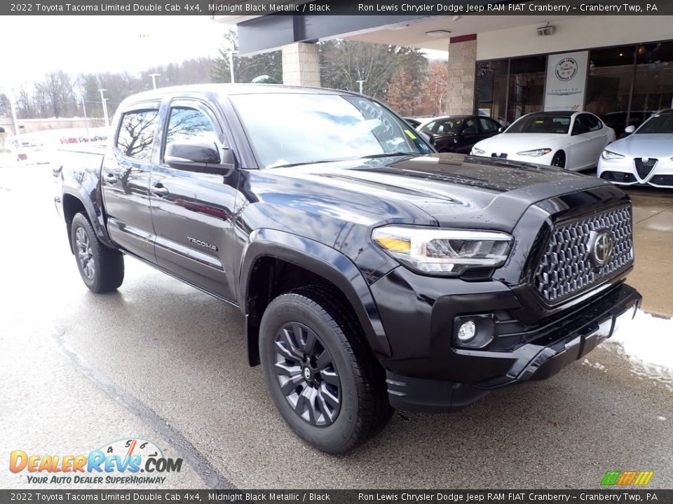 2022 Toyota Tacoma Limited Double Cab 4x4 Midnight Black Metallic / Black Photo #2