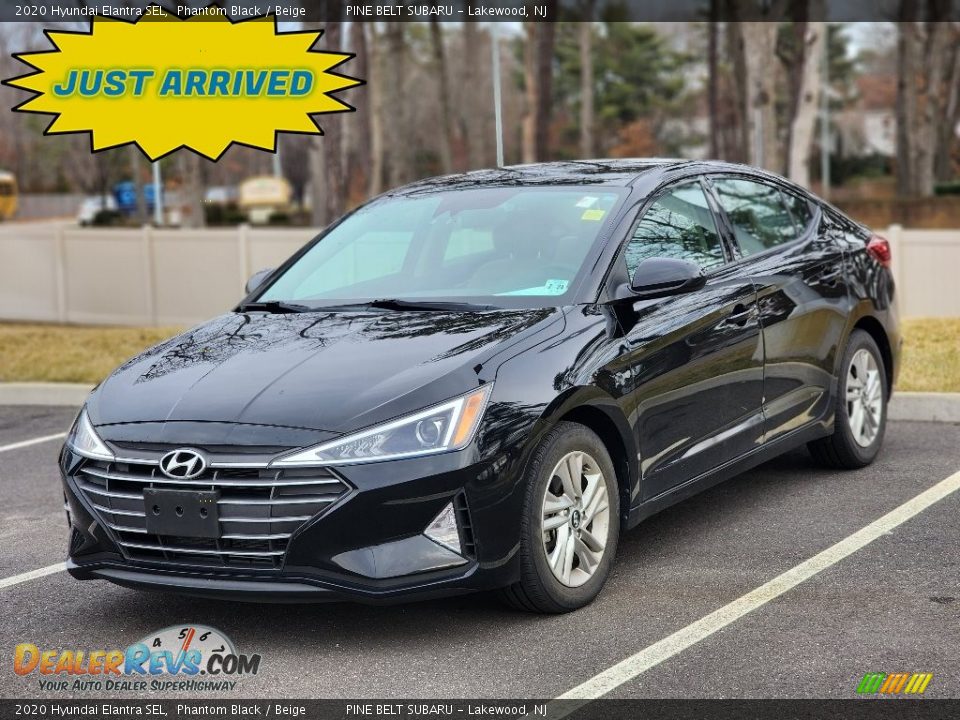 2020 Hyundai Elantra SEL Phantom Black / Beige Photo #1