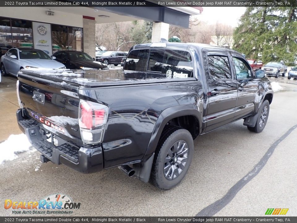 2022 Toyota Tacoma Limited Double Cab 4x4 Midnight Black Metallic / Black Photo #8