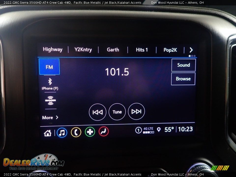 2022 GMC Sierra 3500HD AT4 Crew Cab 4WD Pacific Blue Metallic / Jet Black/Kalahari Accents Photo #23