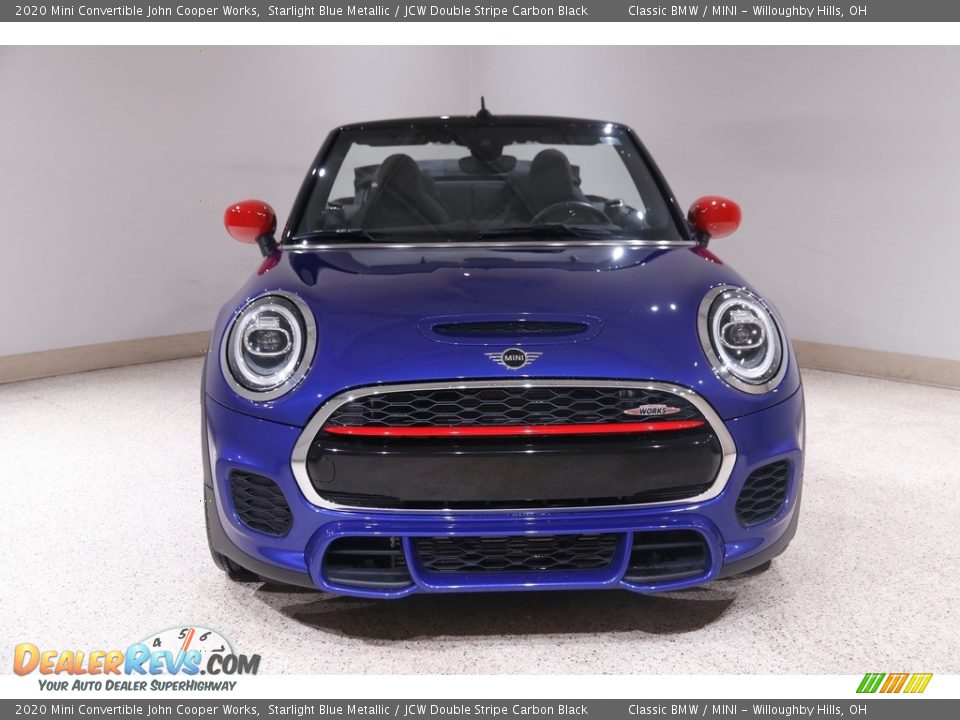 2020 Mini Convertible John Cooper Works Starlight Blue Metallic / JCW Double Stripe Carbon Black Photo #3