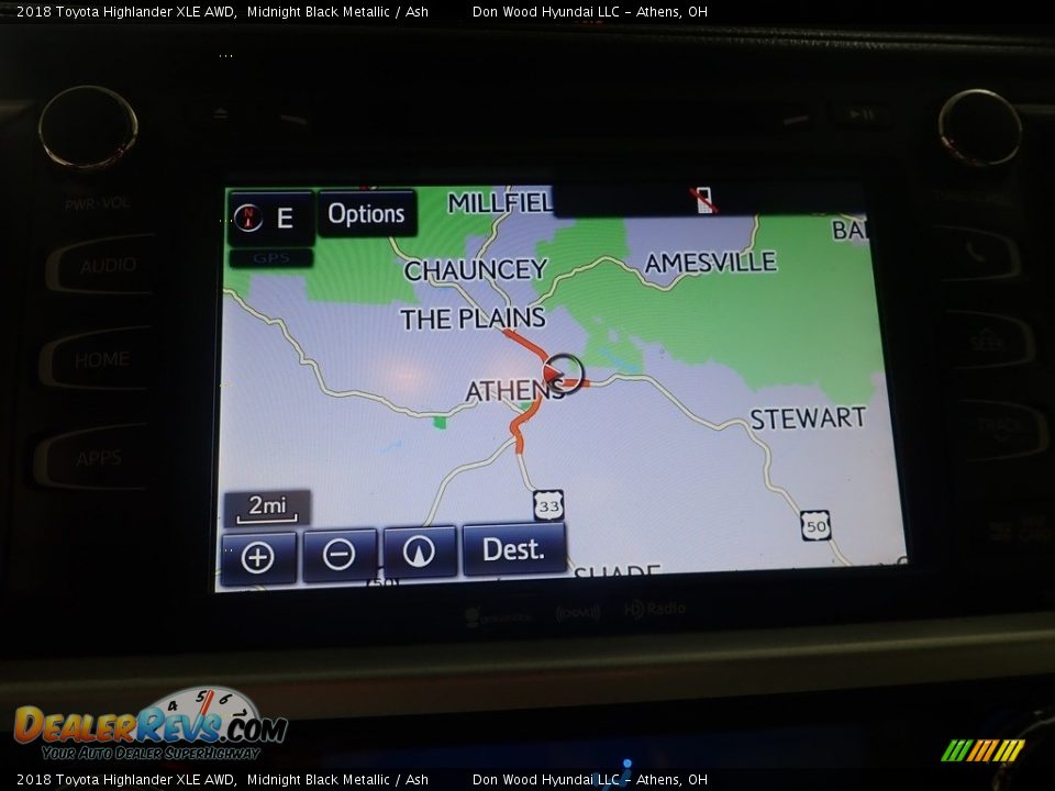 2018 Toyota Highlander XLE AWD Midnight Black Metallic / Ash Photo #3