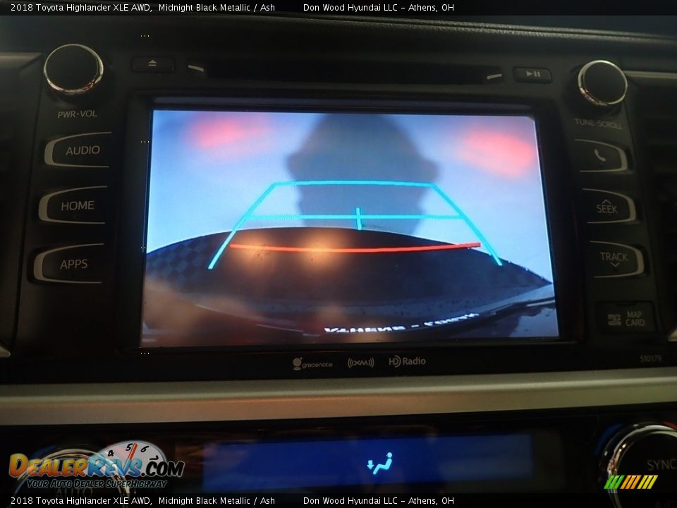 2018 Toyota Highlander XLE AWD Midnight Black Metallic / Ash Photo #4