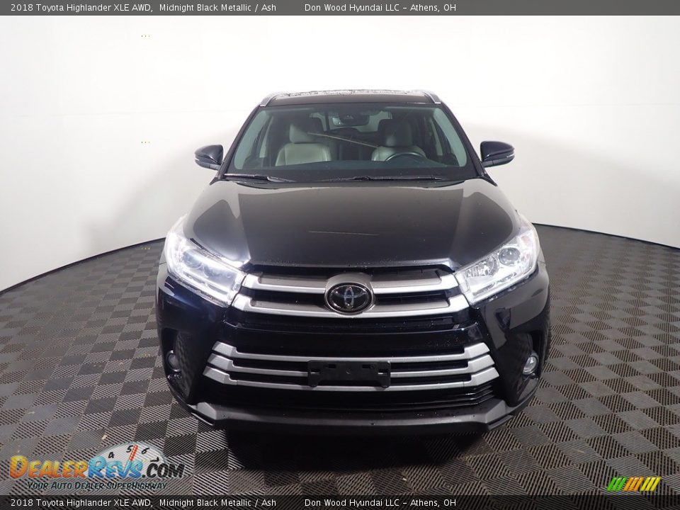 2018 Toyota Highlander XLE AWD Midnight Black Metallic / Ash Photo #7