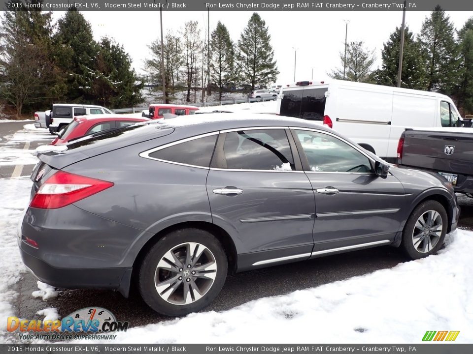 2015 Honda Crosstour EX-L V6 Modern Steel Metallic / Black Photo #2