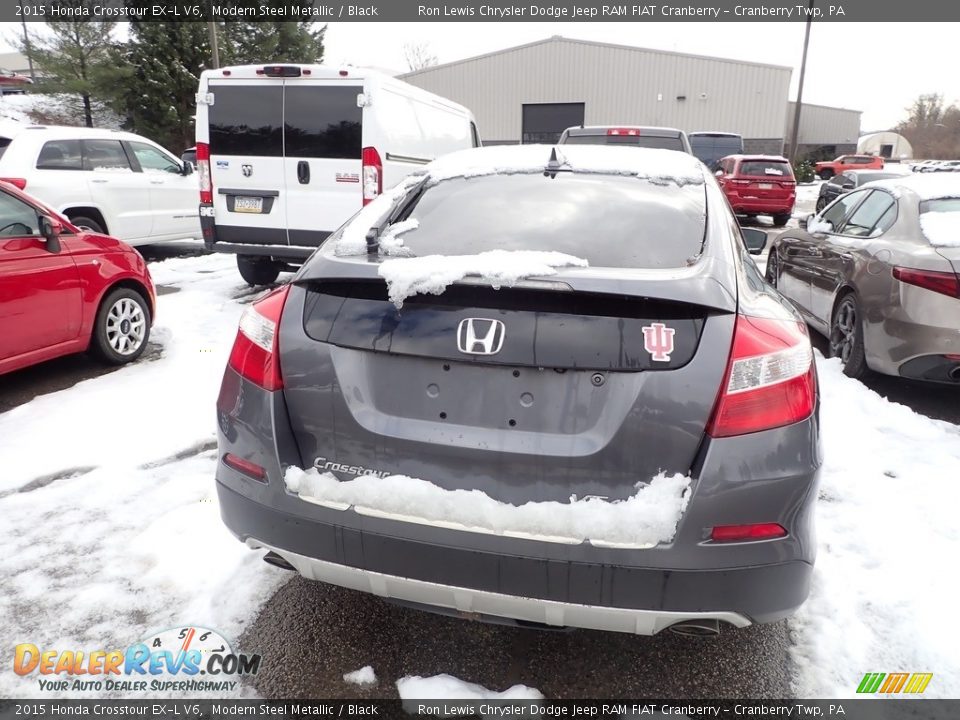 2015 Honda Crosstour EX-L V6 Modern Steel Metallic / Black Photo #3