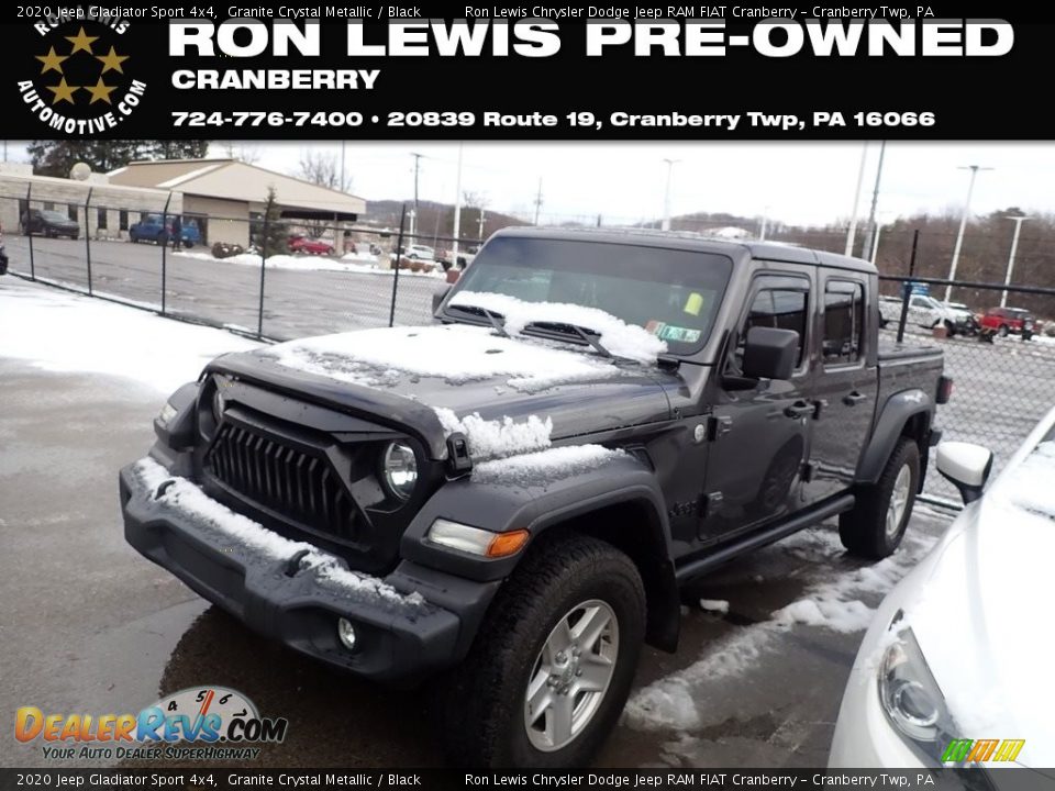 2020 Jeep Gladiator Sport 4x4 Granite Crystal Metallic / Black Photo #1