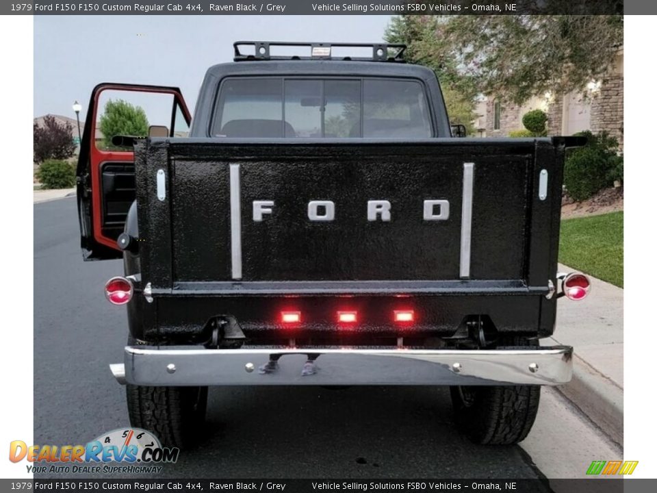 1979 Ford F150 F150 Custom Regular Cab 4x4 Raven Black / Grey Photo #10