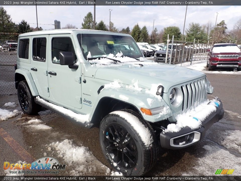 2023 Jeep Wrangler Unlimited Sahara 4XE Hybrid Earl / Black Photo #3